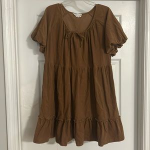 Loveriche burnt orange/ brown dress women’s 1x